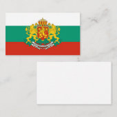 Flag of Bulgaria Coat Of Arms Visitekaartje (Voorkant / Achterkant)