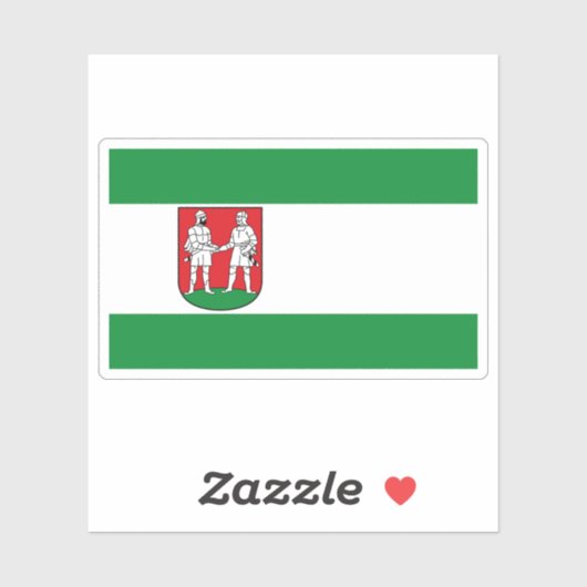 Flag of Bünde, Germany Sticker (Vel)