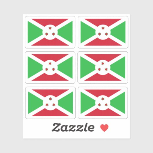 Flag of Burundi - a collection Sticker (Vel)