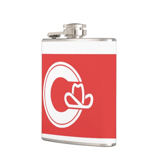 Flag of Calgary, Alberta Flask Heupfles (Links)