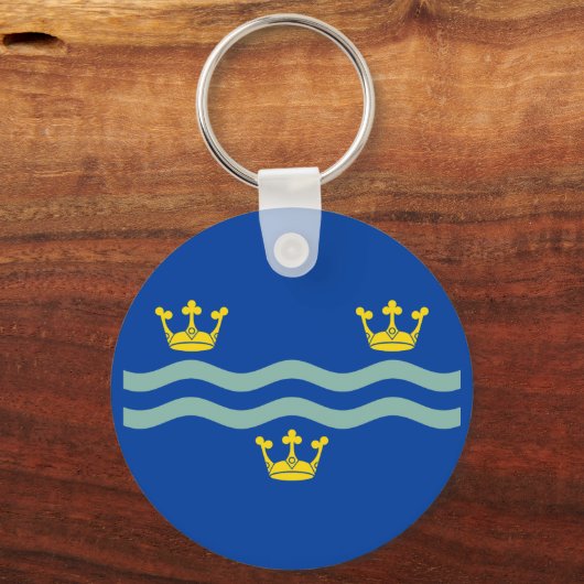 Flag of Cambridgeshire Keychain (Voorkant)