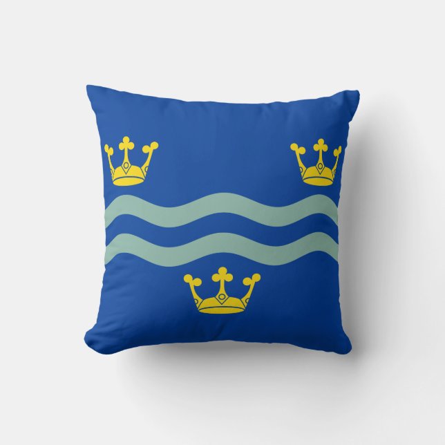 Flag of Cambridgeshire Throw Pillow Kussen (Voorkant)