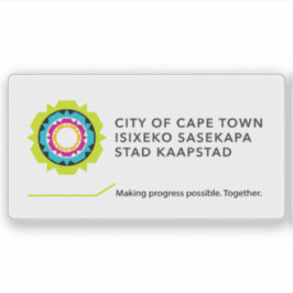 Flag of Cape Town, the Republic of South Africa Sticker