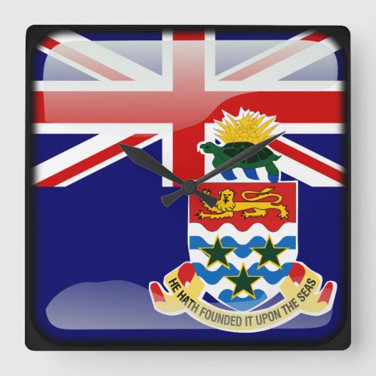 Flag of Cayman Islands Vierkante Klok (Voorkant)