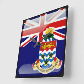Flag of Cayman Islands Vierkante Klok (Hoek)