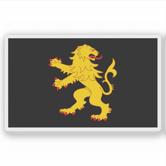 Flag of Ceredigion (Cardiganshire) county, Wales Sticker (Voorkant)