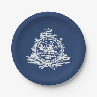 Flag of Charleston, South Carolina Paper Plates Papieren Bordje