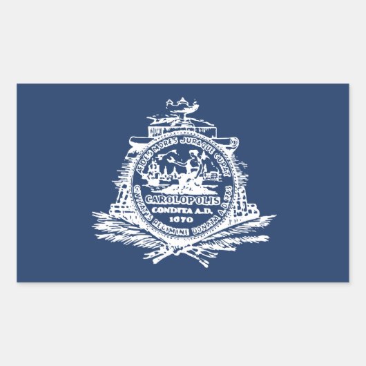 Flag of Charleston, South Carolina Rechthoekige Sticker (Voorkant)