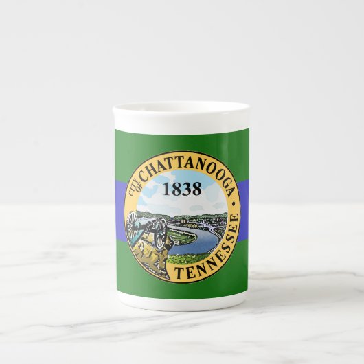 Flag of Chattanooga, Tennessee Bone China Mug Porselein Kop (Voorkant)