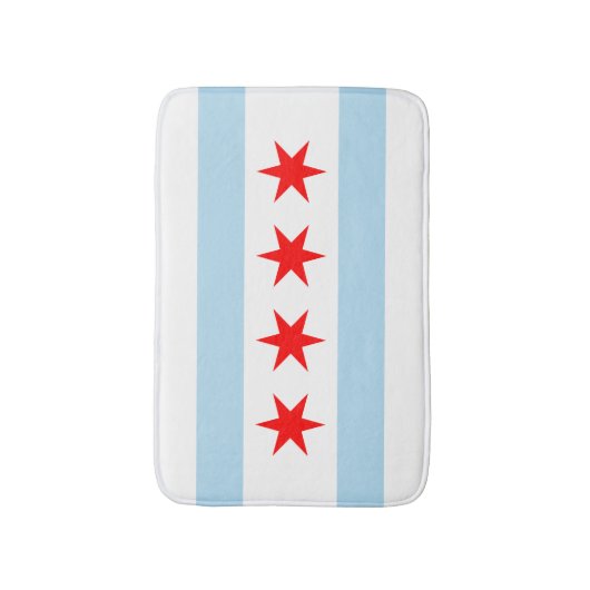 Flag of Chicago, Illinois Bathroom Mat (Voorkant Verticaal)