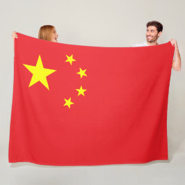 Flag of China Fleece Deken