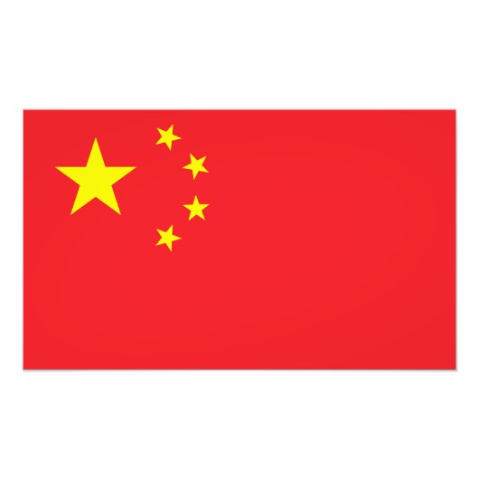Flag of China Foto Afdruk (Voorkant)