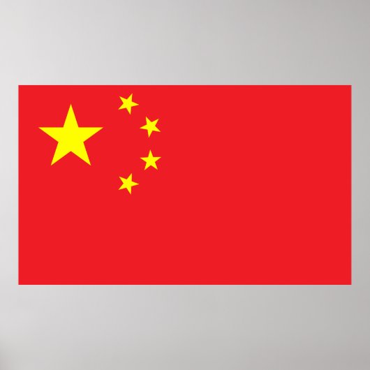 Flag of China Poster (Voorkant)