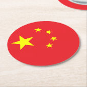 Flag of China Ronde Kartonnen Onderzetter (Gebogen)
