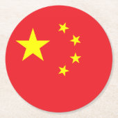 Flag of China Ronde Kartonnen Onderzetter (Voorkant)