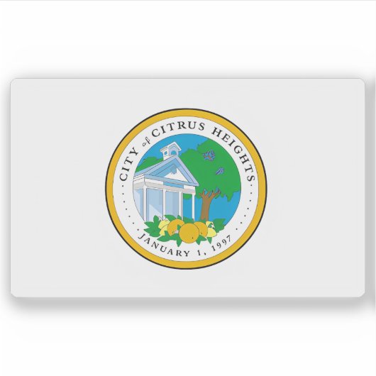 Flag of Citrus Heights, California, USA Sticker (Voorkant)