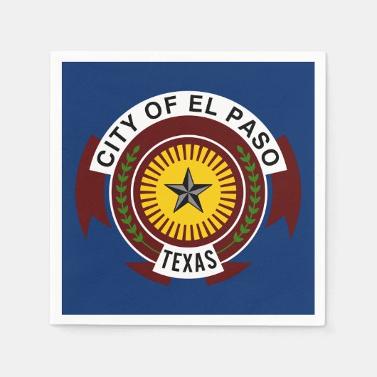 Flag of City of El Paso, Texas Napkins Servet (Voorkant)