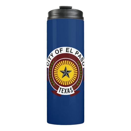 Flag of City of El Paso, Texas Thermal Tumbler Thermosbeker (Voorkant)