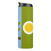 Flag of city of Fresno, California Thermal Tumbler Thermosbeker (Geroteerd rechts)
