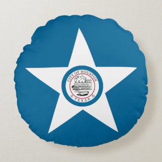 Flag of city of Houston, Texas Round Pillow Rond Kussen