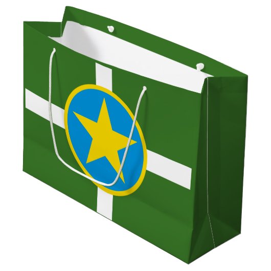 Flag of city of Jackson, Mississippi Large Gift Ba Groot Cadeauzakje (Voorkant Gekanteld)