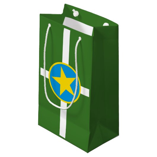 Flag of city of Jackson, Mississippi Small Gift Ba Klein Cadeauzakje (Voorkant Gekanteld)