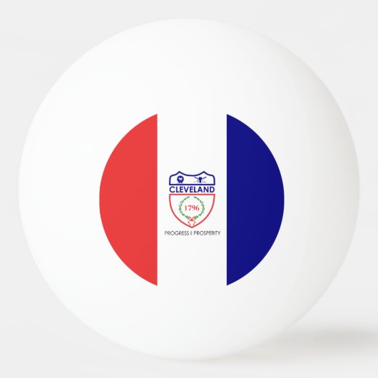 Flag of Cleveland, Ohio Ping Pong Ball (Voorkant)