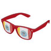 Flag of Columbus, Ohio Retro Sunglasses Retro Zonnebril (Gekanteld)