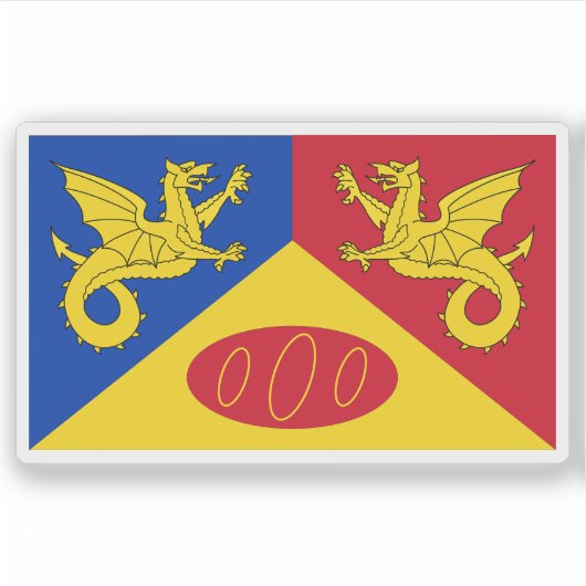 Flag of Craig-y-dorth (Cwmcarvan), Wales Sticker (Voorkant)