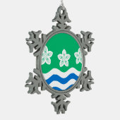 Flag of Cumberland Tin Sneeuwvlok Ornament (Links)