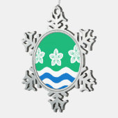 Flag of Cumberland Tin Sneeuwvlok Ornament (Rechts)