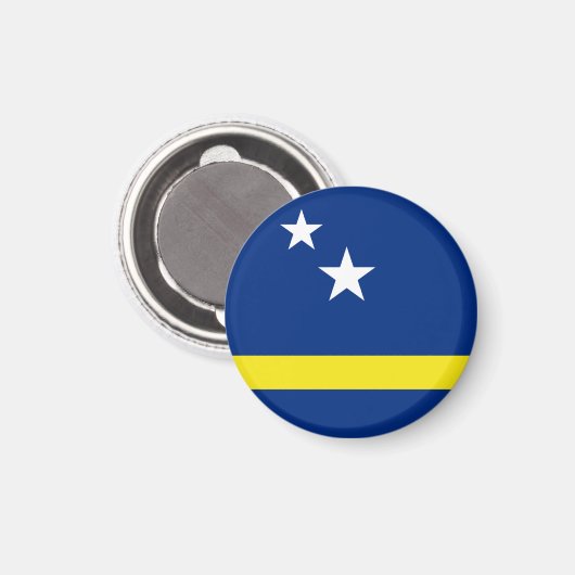Flag of Curaçao Magneet (Voorkant / Achterkant)