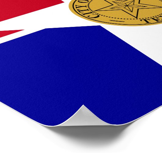 Flag of Dallas, Texas Poster (Hoek)
