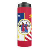 Flag of Detroit, Michigan Thermal Tumbler Thermosbeker (Voorkant)