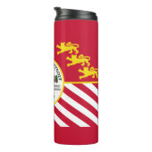 Flag of Detroit, Michigan Thermal Tumbler Thermosbeker (Geroteerd rechts)