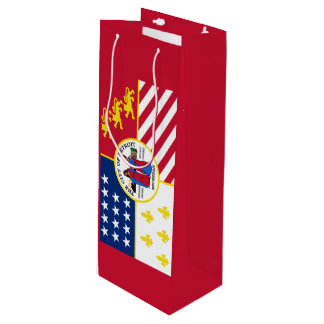 Flag of Detroit, Michigan Wine Gift Bag Wijn Cadeautas