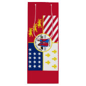 Flag of Detroit, Michigan Wine Gift Bag Wijn Cadeautas (Voorkant)
