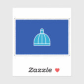 Flag of Durban, the Republic of South Africa Sticker (Vel)