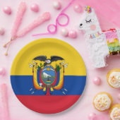 Flag of Ecuador Plate Papieren Bordje (Feest)