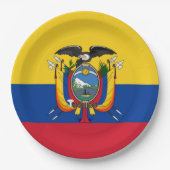Flag of Ecuador Plate Papieren Bordje (Voorkant)