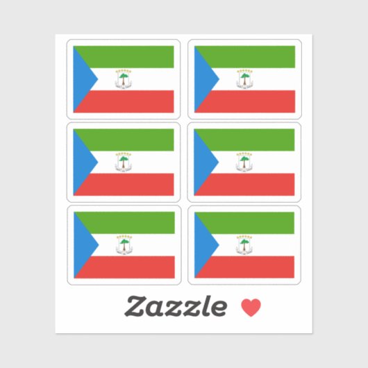 Flag of Equatorial Guinea - a collection Sticker (Vel)