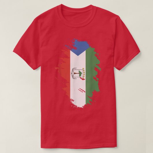 Flag of Equatorial Guinea  Tee Tees T  T  (Design voorkant)