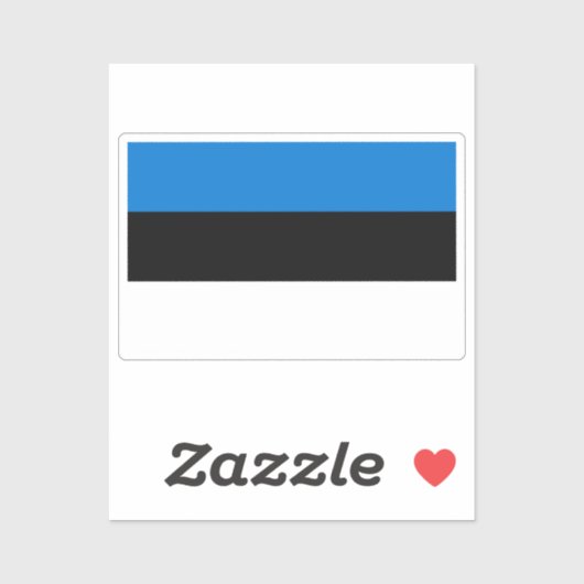 Flag of Estonia custom-cut Sticker (Vel)