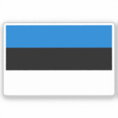 Flag of Estonia custom-cut Sticker (Voorkant)
