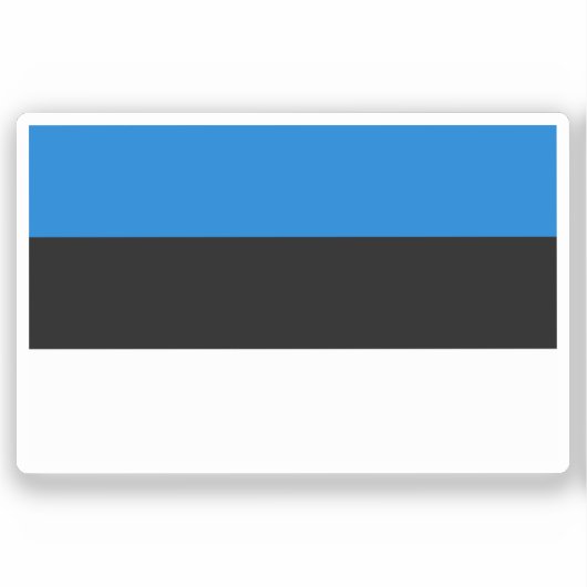 Flag of Estonia custom-cut Sticker (Voorkant)