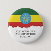 Flag of Ethiopia Ronde Button 5,7 Cm (Voorkant)
