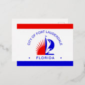 Flag of Fort Lauderdale, Florida Folie Feestdagen Briefkaart (Voorkant / Achterkant)