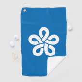 Flag of Fukuoka Prefecture, Japan Golfhanddoek (Insitu)