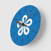 Flag of Fukuoka Prefecture, Japan Ronde Klok (Hoek)