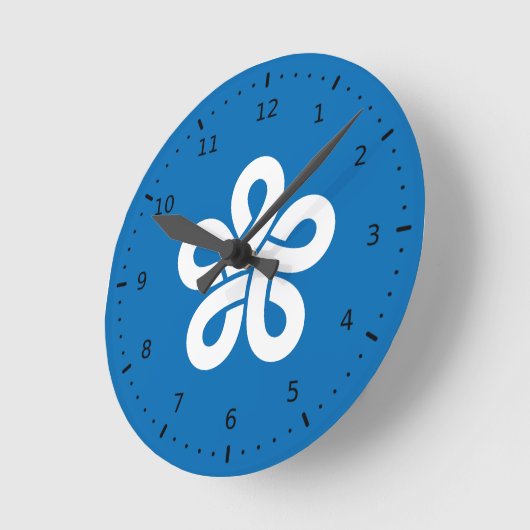 Flag of Fukuoka Prefecture, Japan Ronde Klok (Hoek)